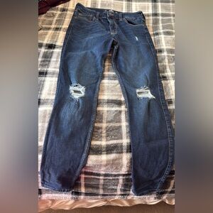 Hollister Women's High Rise Distressed Blue Jeans